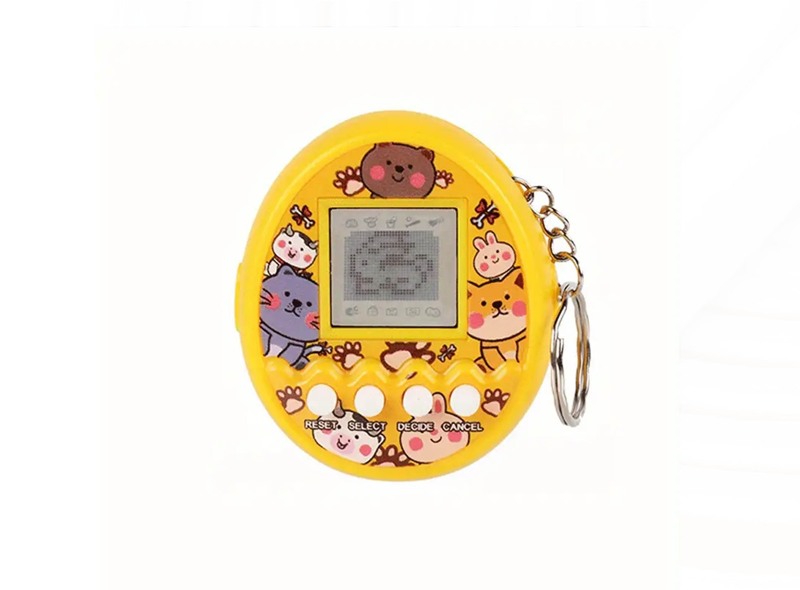 1pc Electronic Pet Machine Mini Handheld Electronic Game Machine Pet Egg Virtual Rabbit Pet Develop Keychain