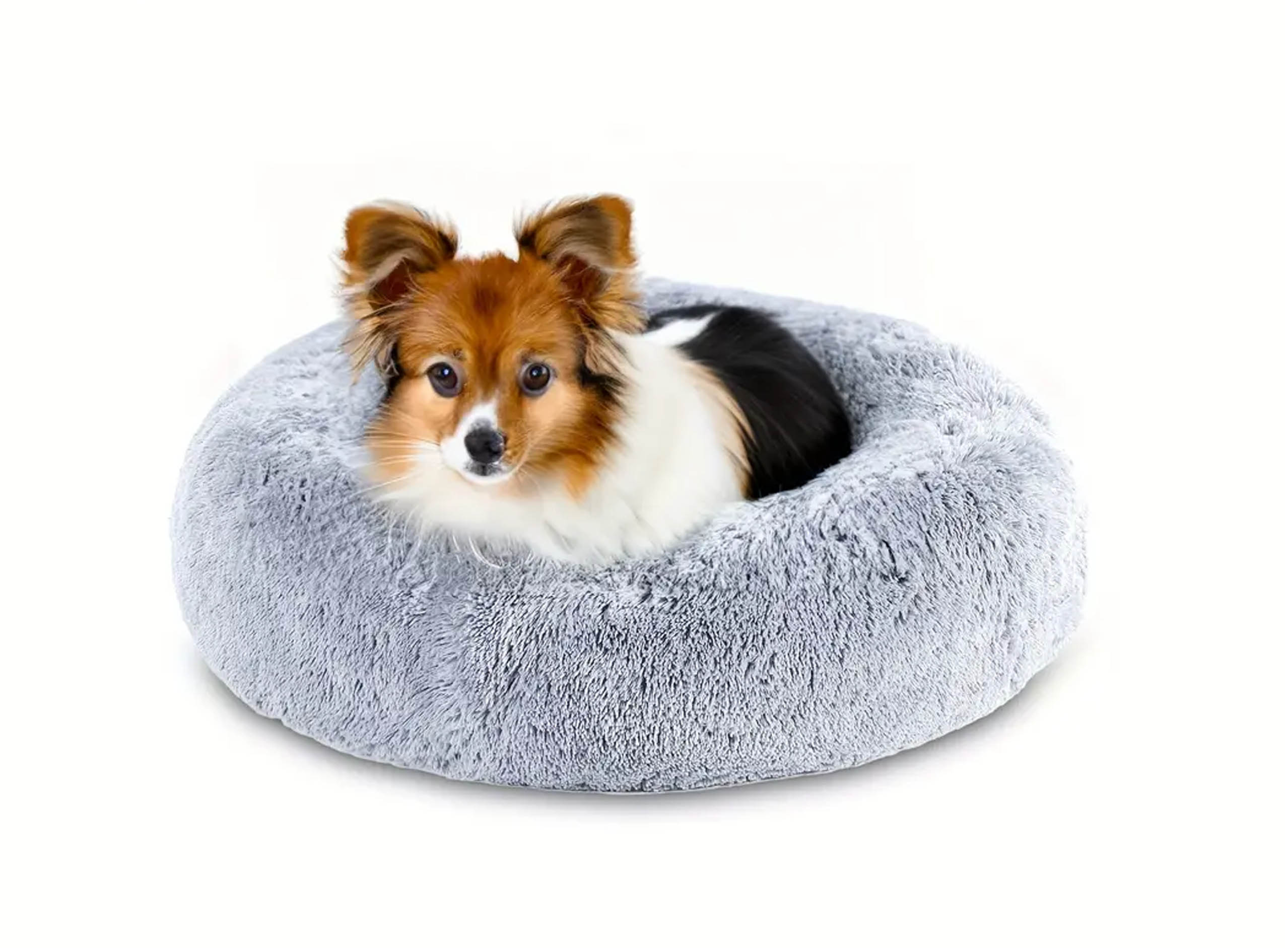 1pc Calming Dog & Cat Bed, Anti-Anxiety Donut Cuddler Warming Cozy Soft Round Bed